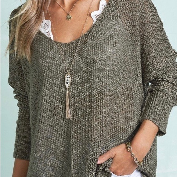 OPEN FINE LUXE KNIT WITH RUSTIC SEEMS LIGHTEST GREEN - Picture 7 of 11